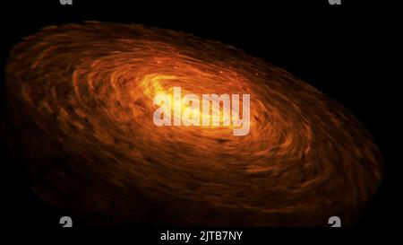 Distant space, billions of stars, planets and galaxies in the universe. The light of distant stars in deep space, a journey through the universe. 3d r Stock Photo