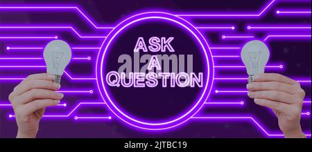 Text caption presenting Ask A Question. Word for Look for expert advice solutions answers on help desk Empty Thought Bubbles With Copy Space For Stock Photo