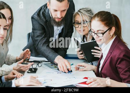statistics analysis corporate growth rate strategy Stock Photo