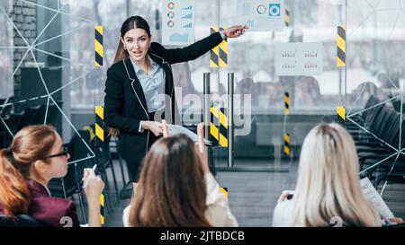 successful business strategy presentation revenue Stock Photo