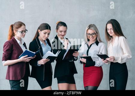 woman marketer team company advanced training Stock Photo
