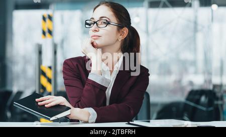 company employee workspace business matter intern Stock Photo