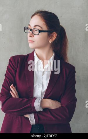 company headhunter business woman office workspace Stock Photo