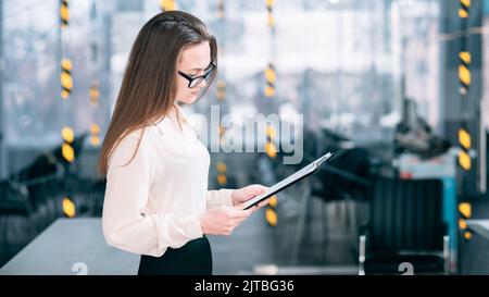 corporate executive workplace business documents Stock Photo