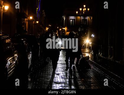 San Juan, Puerto Rico. 27th Aug, 2022. San Juan SWAT clear the street near La Fortaleza of LUMA Energy protesters on August 27, 2022 in San Juan, Puerto Rico. (Photo by Collin Mayfield/Sipa USA) Credit: Sipa USA/Alamy Live News Stock Photo