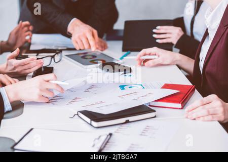 business meeting top manager briefing discussion Stock Photo