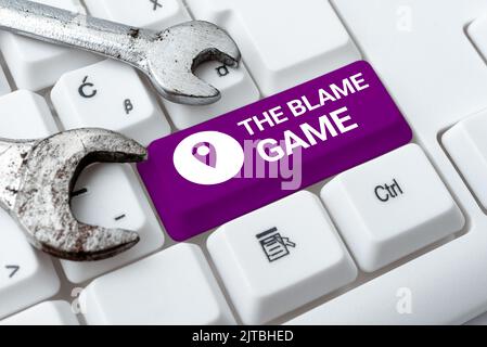 Handwriting Text the Blame Game. Concept Meaning a Situation when People  Attempt To Blame One Another Stock Illustration - Illustration of  accusation, blessed: 125563212