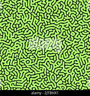 Vector seamless pattern. Abstract organic stylish texture with smooth natural maze. Repeating coral and brain shape tileable background. Stock Vector