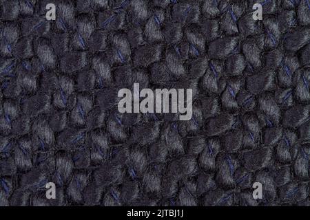 Black Knitted fabric background or texture Stock Photo
