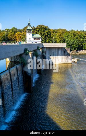Weir in Augsburg, World Heritage, Bavaria, Germany Stock Photo - Alamy