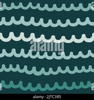 Wave blue lines pattern Stock Vector