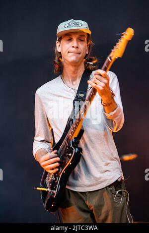 Turin Italy. 28 August 2022. The American band DIIV performs live on stage at Spazio 211 during the 'Todays Festival 2022'. Stock Photo