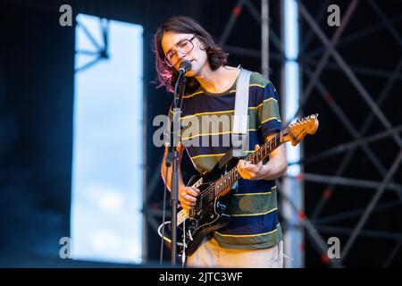 Turin Italy. 28 August 2022. The American band DIIV performs live on stage at Spazio 211 during the 'Todays Festival 2022'. Stock Photo