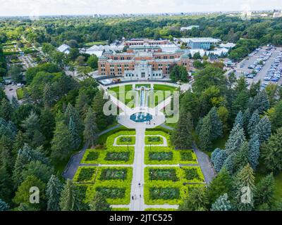 Aerial view of Montreal Botanical Garden in summer Stock Photo