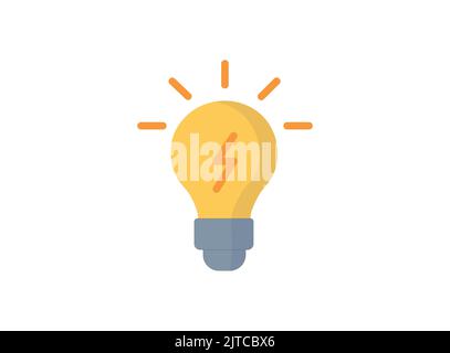 Colorful light bulb icon. Concept of electricity and energy crisis. Stock Vector