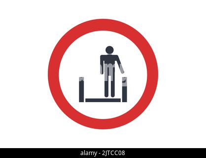 Keep a steady grip on the handrail. Escalator sign icon. Stock Vector