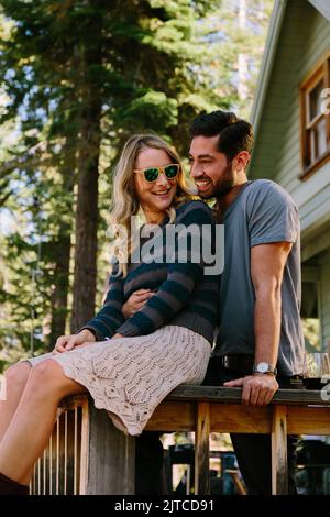 A couple enjoys their vacation Stock Photo