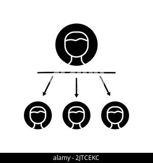 People icon. icon related to discussion, business. Glyph icon style, solid. Simple design editable Stock Vector