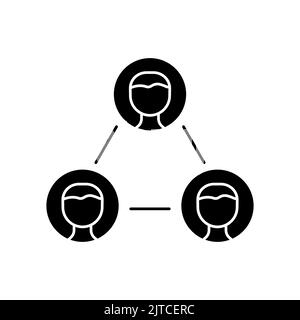 People icon. icon related to discussion, business. Glyph icon style, solid. Simple design editable Stock Vector