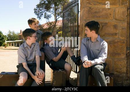 LEE CORMIE, CHRISTIAN BYERS, JAMES FRASER, DANIEL RADCLIFFE, DECEMBER BOYS, 2007 Stock Photo