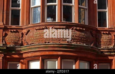 Minshulls House 1689 rebuilt 1890, Cateaton Street, Manchester, England, UK, M3 1SQ Stock Photo