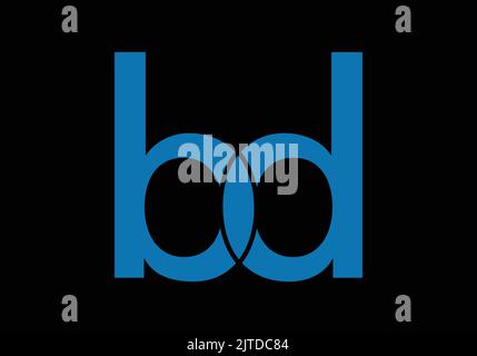 BD Initial Monogram Letter b d Logo Design Vector Template Letter BD Logo Design Stock Vector