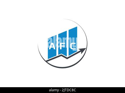 AFC Growth Up Arrow Analytics Initial Monogram Letter a f c Logo Design Vector Template Letter afc Logo Design Stock Vector