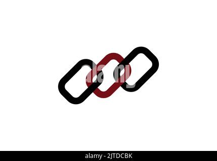 Chain Link Hyperlink Logo Design Template Stock Vector