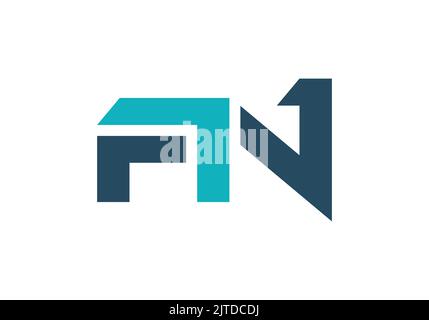 F1N Logo Design Template for Multiuse Initial Monogram Letter f 1 n Logo Design Vector Template Letter FN Logo Design Stock Vector