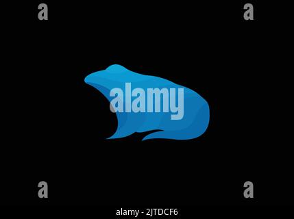 Frog Digital Logo Design Stock Vector