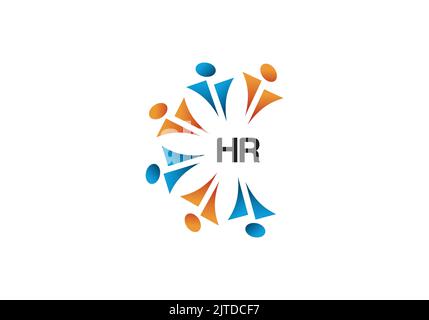 Holding Hands Community Logo Template Design Human Head Community Logo Stock Vector