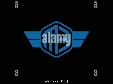 ME Wing Logo Design Template Stock Vector