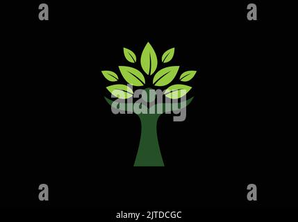 I Shape Tree Plant Logo for Multiuse I Initial Monogram Letter Stock Vector