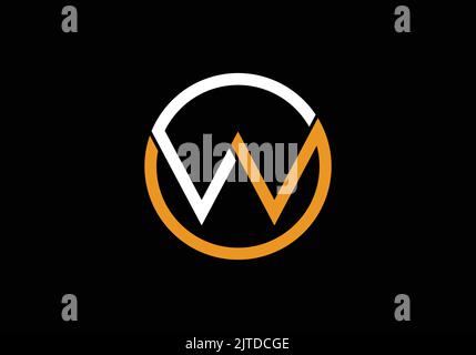 LW Initial Monogram Letter l w Logo Design Vector Template Letter LW Logo Design Stock Vector