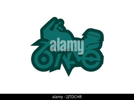 Motorcycle Logo Vector Design for Food delivery Services BIKE shaped Motorcycle Stock Vector