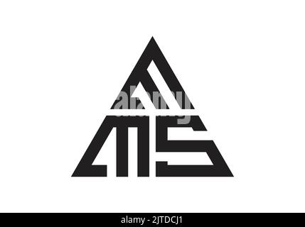 MSE triangle letter logo design with triangle shape. MSE triangle logo ...