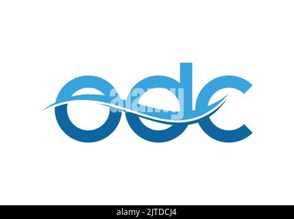 ODC Ocean Wave Initial Monogram Letter odc wave Logo Design Vector Template o d c Letter Logo Design Stock Vector