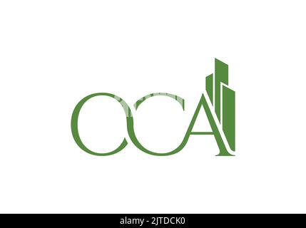OCA Real Estate Building Construction Initial Monogram Letter oca Logo Design Vector Template o c a Letter Logo Design Stock Vector
