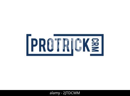 Pro Trick CRM Logo Design Template Stock Vector