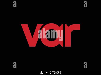 Initial Monogram Letter VAR Logo Design Vector Template var Letter Logo Design Stock Vector