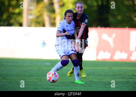 August 28, 2022, Milan, Italy: Kajan Bernarde of ACF Fiorentina celebrates  after scoring his team's second goal during AC Milan - ACF Fiorentina , 1st  turn of Serie A Femminile Tim 2022/23