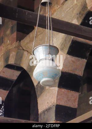 Medieval oil lantern for incense and lighting Stock Photo