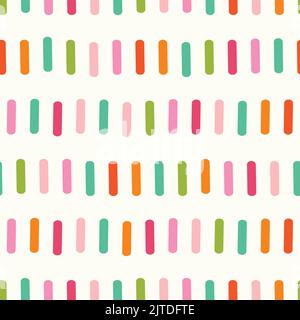 Abstract striped background pattern. Bright and fun vector seamless repeat of lines, geometric design element. Stock Vector