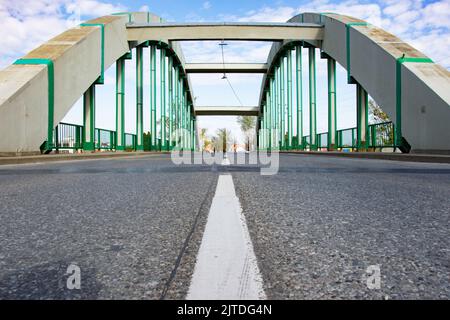 Highway road bridge of modern design Stock Photo