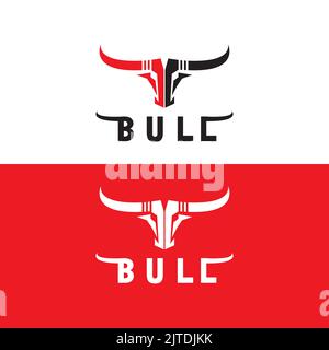 Bull logo and symbols vector template icons app Stock Vector