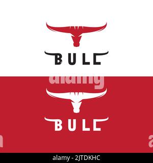 Bull logo and symbols vector template icons app Stock Vector