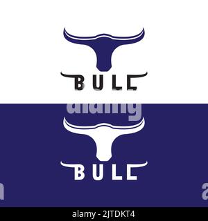 Bull logo and symbols vector template icons app Stock Vector
