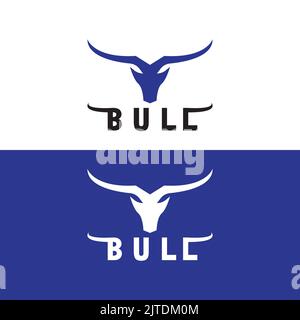 Bull logo and symbols vector template icons app Stock Vector