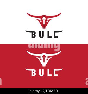 Bull logo and symbols vector template icons app Stock Vector