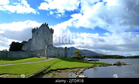 Ross Castle on the shore of Lough Leane, Killarney, Ireland - John Gollop Stock Photo